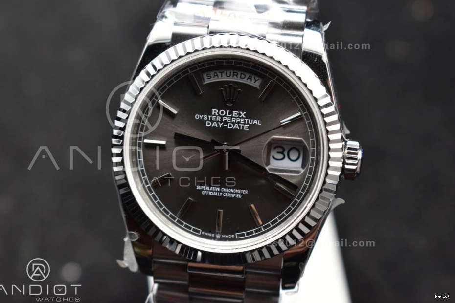 Bracelet Best Dial (Gain SS President Steel QF 36 Weight) V5 Grey vr3255 DayDate 904L on Edition 0421